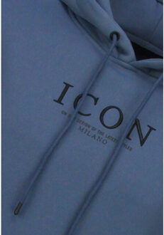 Top Star Oversized hoodie met capuchon icon puzzel milano print Blauw