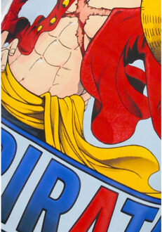 Top Star Oversized hoodie met capuchon one piece pirata print Blauw - L