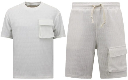 Top Star Ribbed oversized zomerset set - maat XXL Wit