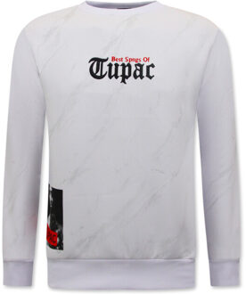 Top Star Tupac trui Wit - XXL
