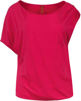Top van stretchjersey met geknepen stofdetail - maat Rood