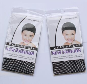 Top Verkoop Haarnetjes Goede Mesh Weven Zwarte Pruik Haar Netto Maken Caps Weven Pruik Cap & Haarnetjes 2stk