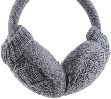 Top Verkoop Winter Oor Cover Vrouwen Warm Gebreide Oorbeschermers Oorwarmers Vrouwen Meisjes Pluche Gehoorbeschermers Oorlelletje Warmer Hoofdband grijs
