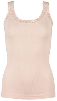 Top zonder mouw 217 frida rib - maat L / XL Roze