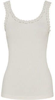Top zonder mouw 217 frida rib - maat S / M Ecru
