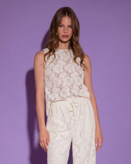 Top zonder mouw 261-22 gaia Wit