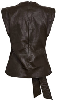 Top zonder mouw 35958 glittcc Bruin - L