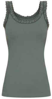 Top zonder mouw frida rib top Groen - S / M
