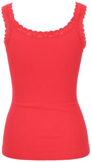 Top zonder mouw frida rib top Rood - L / XL