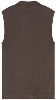 Top zonder mouw w220111 Bruin