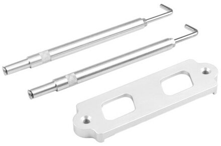 TopBatterij Tie Down Kit Hold Down Staaf Met Lade Haken Voor Civic/Crx S2000 zilver