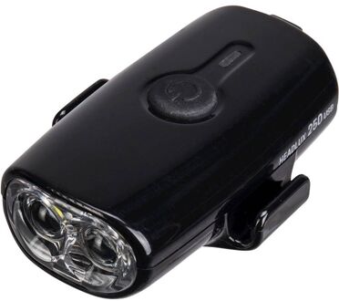 Topeak helm led HeadLux 250 USB, black Zwart