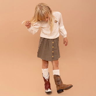 TOPitm meisjes rok Bruin - 110-116