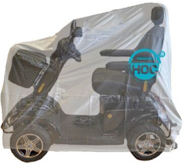 Topkwaliteit Waterdichte Scootmobiel Hoes - Zilvergrijs - 140x66x117 - Diamond label scootmobielhoes Zilverkleurig