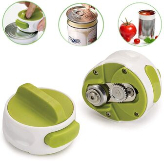 Topless Kan Opener Multifunctionele Flesopener Kan-Doen Compacte Blikopener Twist Release Draagbare Ruimte-saving Handleiding Staal