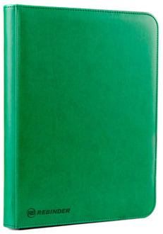 Toploader Binder (35pt) - Zipped 9-pocket Green