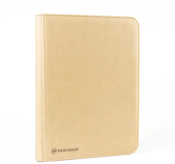 Toploader Binder (35pt) - Zipped 9-pocket Sand