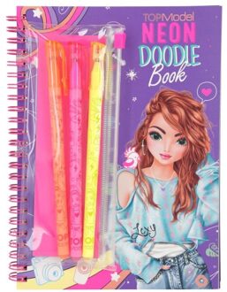 TOPModel Neon Doodle Kleurboek met Neon Stiften