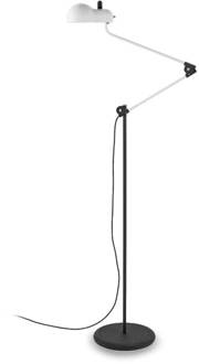 Topo LED vloerlamp, wit wit (RAL 9016), zwart gesatineerd