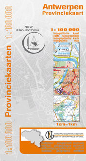 Topografische kaart 1:100 000 Provincie Antwerpen VTPRO.ANTW.PP.1