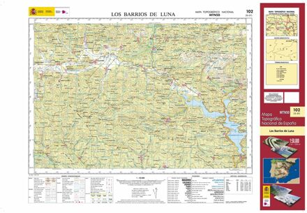 Topografische kaart 102 MT50 Los Barrios de Luna | CNIG - Instituto Geográfico Nacional1