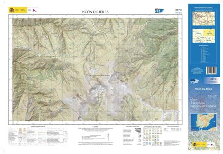 Topografische kaart 1027-II Picón de Jéres | CNIG - Instituto Geográfico Nacional1