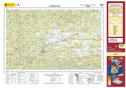 Topografische kaart 1030 MT50 Tabernas | CNIG - Instituto Geográfico Nacional