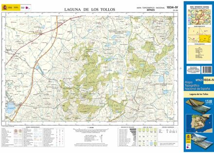 Topografische kaart 1034-IV Laguna de los Tollos | CNIG - Instituto Geográfico Nacional1