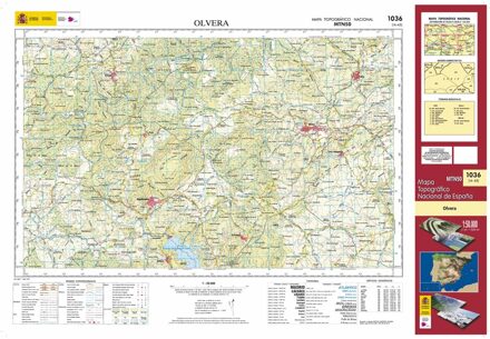 Topografische kaart 1036 MT50 Olvera | CNIG - Instituto Geográfico Nacional1