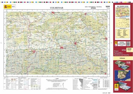Topografische kaart 1039 MT50 Colmenar | CNIG - Instituto Geográfico Nacional1