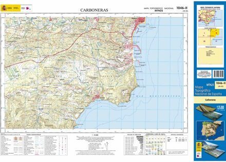 Topografische kaart 1046-II Carboneras | CNIG - Instituto Geográfico Nacional1