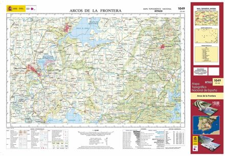 Topografische kaart 1049 MT50 Arcos de la Frontera | CNIG - Instituto Geográfico Nacional1