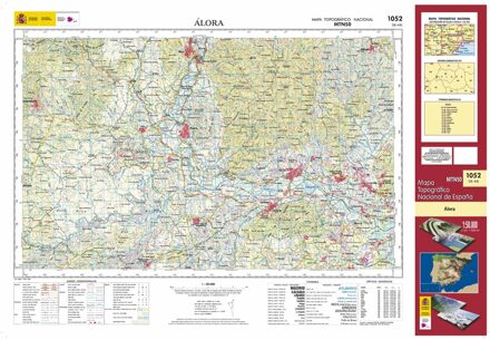Topografische kaart 1052 MT50 Álora | CNIG - Instituto Geográfico Nacional1