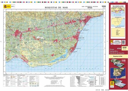 Topografische kaart 1058 MT50 Roquetas de Mar | CNIG - Instituto Geográfico Nacional1