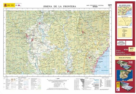 Topografische kaart 1071 MT50 Jimena de la Frontera | CNIG - Instituto Geográfico Nacional1