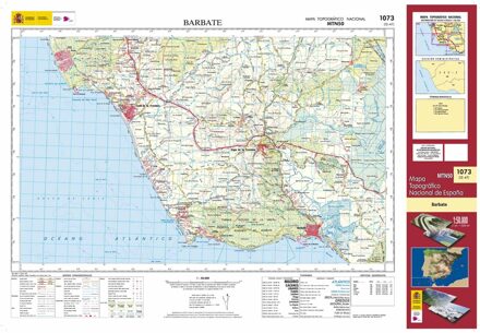 Topografische kaart 1073 MT50 Barbate | CNIG - Instituto Geográfico Nacional1