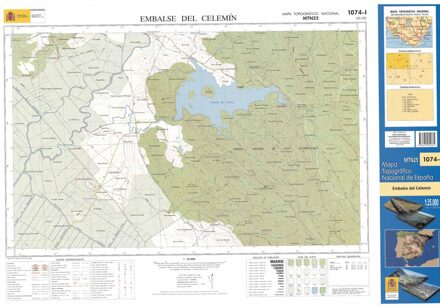 Topografische kaart 1074-I Embalse del Celemín | CNIG - Instituto Geográfico Nacional1