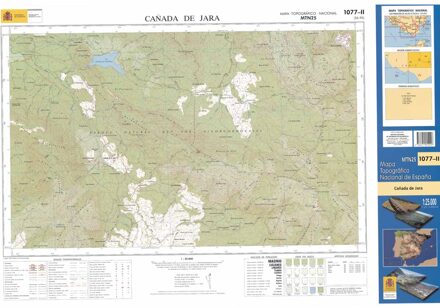 Topografische kaart 1077-II Cañada de Jara | CNIG - Instituto Geográfico Nacional1