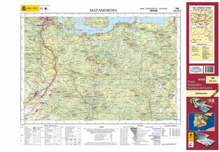 Topografische kaart 108 MT50 Matamorosa | CNIG - Instituto Geográfico Nacional1