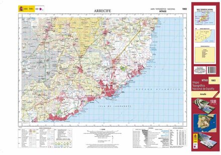 Topografische kaart 1082 MT50 Arrecife (Lanzarote) | CNIG - Instituto Geográfico Nacional1