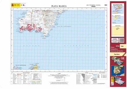 Topografische kaart 1084 MT50 Playa Blanca (Lanzarote) | CNIG - Instituto Geográfico Nacional1