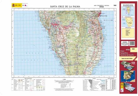 Topografische kaart 1085 MT50 Santa Cruz de la Palma (La Palma) | CNIG - Instituto Geográfico Nacional1