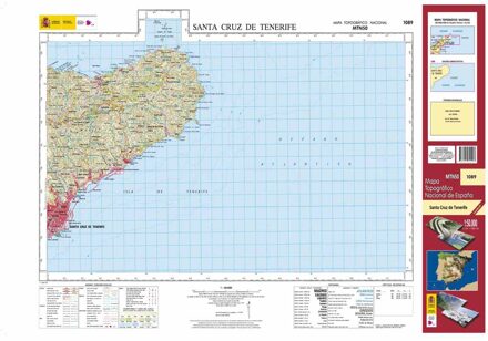 Topografische kaart 1089 MT50 Santa Cruz de Tenerife (Tenerife) | CNIG - Instituto Geográfico Nacional1