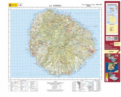 Topografische kaart 1095/1101 MT50 La Gomera (La Gomera) | CNIG - Instituto Geográfico Nacional1