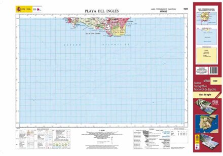 Topografische kaart 1109 MT50 Playa del Inglés (Gran Canaria) | CNIG - Instituto Geográfico Nacional1