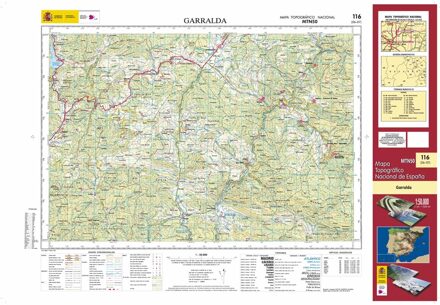 Topografische kaart 116 MT50 Garralda | CNIG - Instituto Geográfico Nacional1