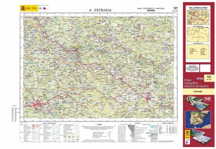 Topografische kaart 121 MT50 A Estrada | CNIG - Instituto Geográfico Nacional1
