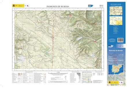 Topografische kaart 135-IV Padrones de Bureba | CNIG - Instituto Geográfico Nacional1