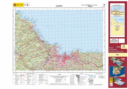Topografische kaart 14 MT50 Gijón | CNIG - Instituto Geográfico Nacional1