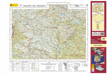 Topografische kaart 145 MT50 Sallent de Gállego | CNIG - Instituto Geográfico Nacional1